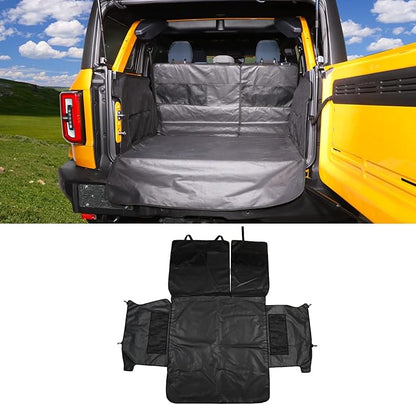 Hoolcar Dog Cargo Liner Pet Cargo Trunk Mat Washable Dog Seat Cover Compatible with 2021-2022 Ford Bronco 4 Door