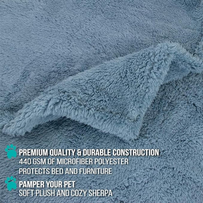 PetAmi Fluffy Waterproof Dog Blanket for Bed Large Dogs 90x90)