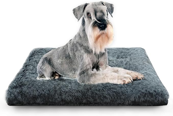 KISYYO Dog Beds for Small Dogs Fixable Deluxe Cozy Dog Kennel Beds for Crates Washable Dog Bed 24 x 18 x 3 Inches,