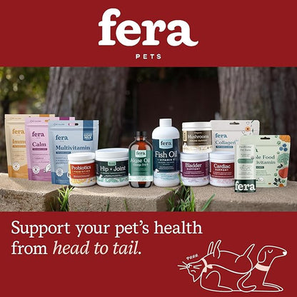 Fera Pets Cardiac Supplement for Dogs & Cats – 60 Capsules – Vet Created -Cardiovascular Function & Strength-Taurine, CoQ10, Organic Hawthorne Berry