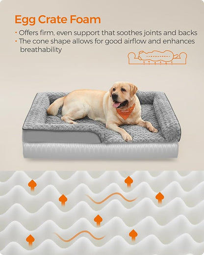 Feandrea Orthopaedic Dog Bed for Large Dogs 42 x 32 x 7 Inches, UPGW253G01