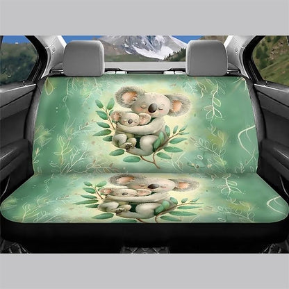 AFPANQZ Koala Car Back Seat Covers Protector Rear Car Seat Cushion Dust and Scratch Proof Washable Auto Bench Protective Universal Fits Car