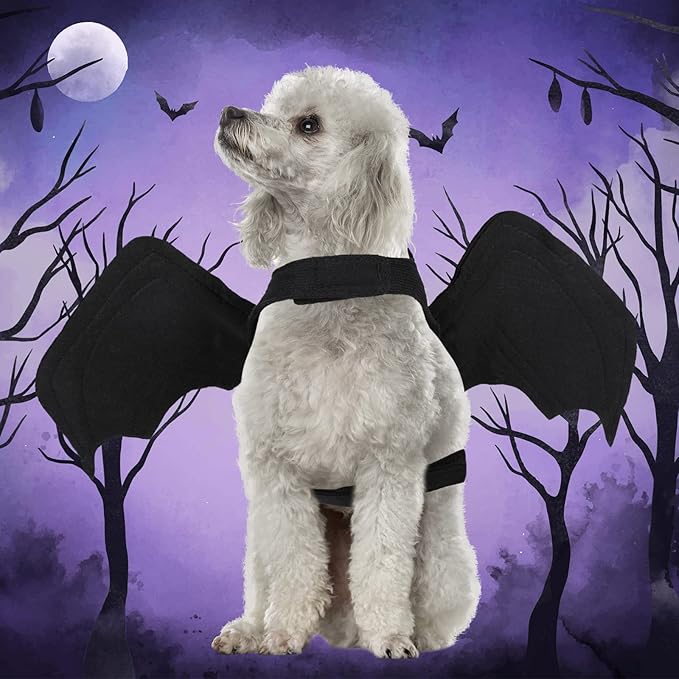 BWOGUE Pet Bat Wings Costume for Cat & Dog Pet Apparel Clothes for Halloween Party Large