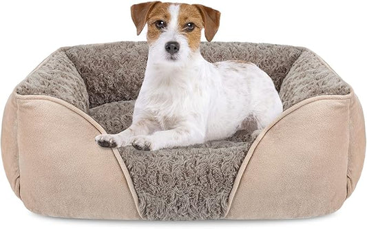 INVENHO Medium Dog Bed for Large Medium Small Dogs Rectangle Washable Dog Bed M(25"x21"x8")