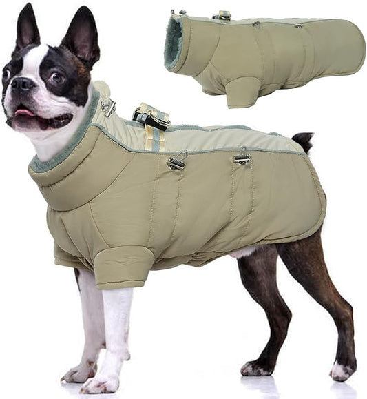 IDOMIK Warm Dog Coats with Harness