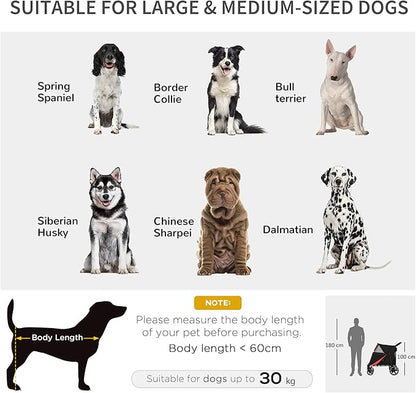 NicBex Dog Stroller One-Click Foldable Doggy Stroller Pet Stroller with Storage Smooth Ride with Shock Absorption