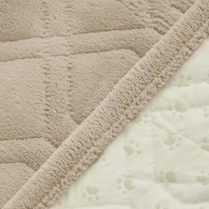 Ameritex Pet Dog Bed Coral Fleece Furniture Cover with Anti-slip Back Suitable for Bed and Sofa Super Soft (Large-46 x30