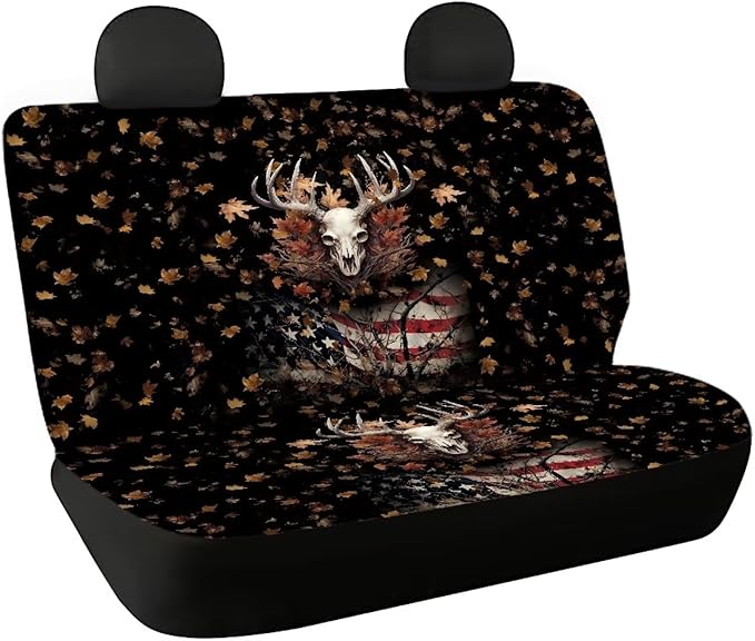 AFPANQZ Deer Skull Car Rear Bench Protective Car