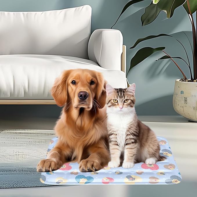 Enjoying Cooling Mat for Small Medium Dogs Cats 19.7" x 23.6" Pet