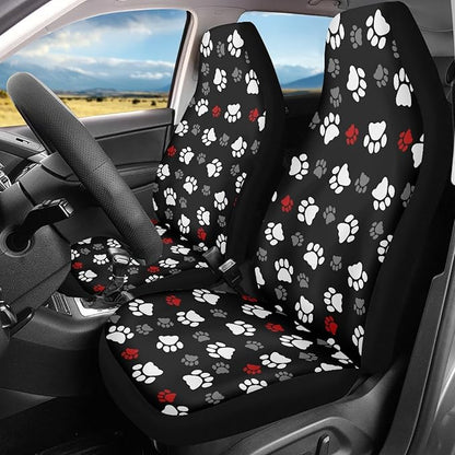 Dog Paw Print Car Seat Cover for Women Men