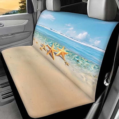 AFPANQZ Beach Starfish Print Car Rear Seat Covers 2 Pack
