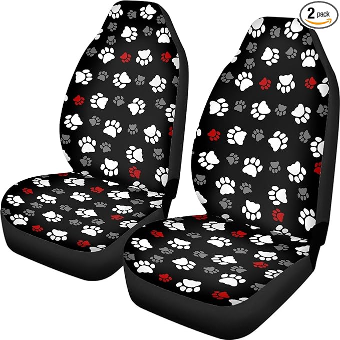 Dog Paw Print Car Seat Cover for Women Men