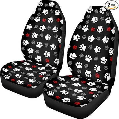 Dog Paw Print Car Seat Cover for Women Men