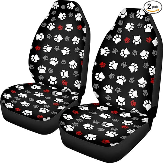 Dog Paw Print Car Seat Cover for Women Men