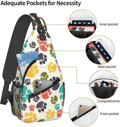 Stylish Sling Bag for Women Men Casual Backpack Crossbody Chest Shoulder Bag Gym Sports Travel Hiking Daypack