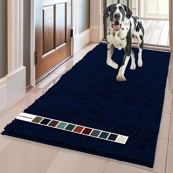 Muddy Mat® AS-SEEN-ON-TV Highly Absorbent Microfiber Dog Door Mat and Pet Rug 59"X35"