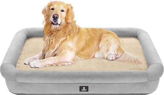 Veehoo XL Dog Bed for Large Dogs 4-Sides Bolster