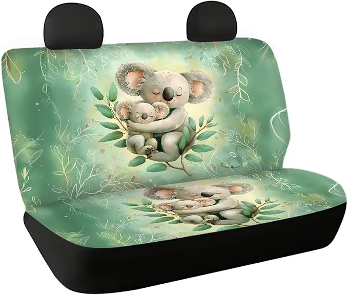 AFPANQZ Koala Car Back Seat Covers Protector Rear Car Seat Cushion Dust and Scratch Proof Washable Auto Bench Protective Universal Fits Car