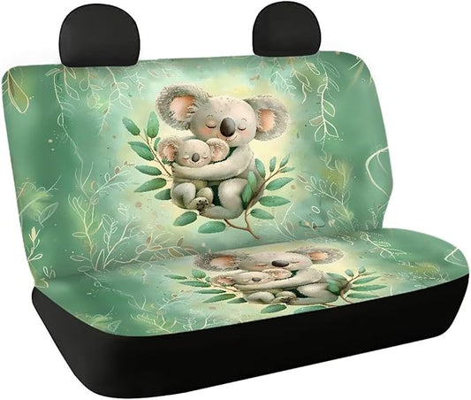 AFPANQZ Koala Car Back Seat Covers Protector Rear Car Seat Cushion Dust and Scratch Proof Washable Auto Bench Protective Universal Fits Car