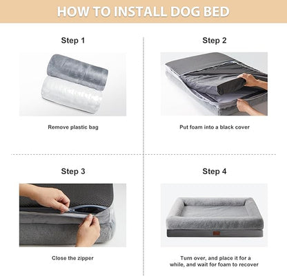 BFPETHOME Orthopedic Dog Beds for Medium Dogs