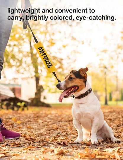Ask Before Petting Dog Leash Sleeve