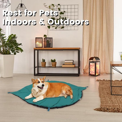 Outdoor Dog Bed Waterproof Washable Travel Camping Dog Bed with 4 Metal Stakes & Carry Bag