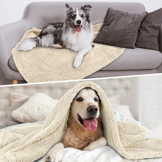 PetAmi Fluffy Waterproof Dog Blanket for Bed Large Dogs 60x80)