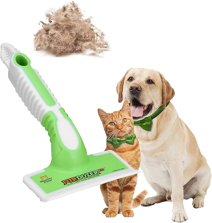 FurDozer X6 Pet Hair Remover & Auto Detailing Tool - Cat & Dog Hair Remover for Carpets, Car Interiors, Couches, Bedding, & Pet Furniture - Reusable Pet Hair Removal Tool for Cat and Dog Fur & Lint