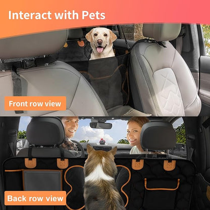 Dog Hammock for Car Hard Bottom Back Seat Extender for Dogs