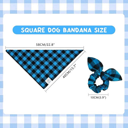 E-Clover Dog Bandanas & Matching Scrunchie Boy Dog