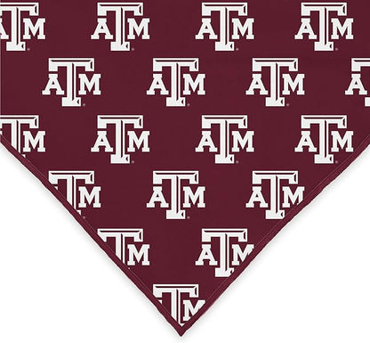 NCAA Officially Licensed Bandana for Dogs and Cats | Fits Pets Great Gift Idea | Easy-to-Tie (Small, Texas A&M Aggies)