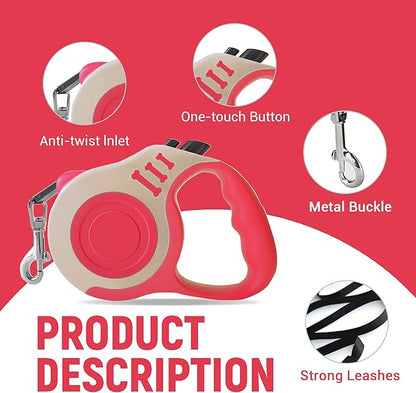 Retractable Dog Leash Automatic Telescopic Tractor Dog Tape 10/16 FT