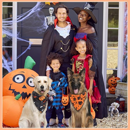 SZEE Halloween Dog Bandanas 2PCS Witch