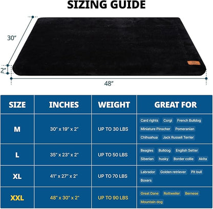 Memory Foam Dog Crate Pad 48-inch Dog