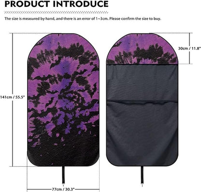 Yewattles Purple Halloween Tie Dye Waterproof Car Interior