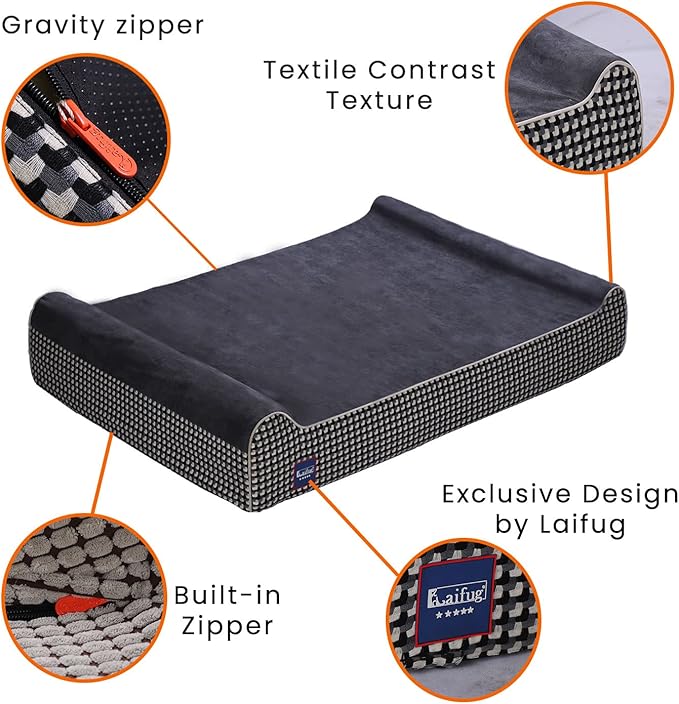 Laifug Orthopedic Memory Foam Extra Large Dog Bed