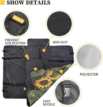 AFPANQZ Sunflower Highland Cow Dog Cat Seat Cover