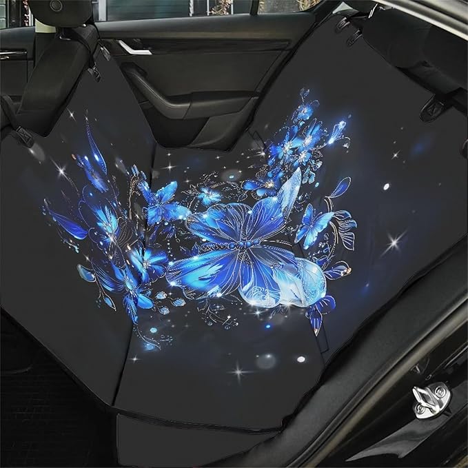 AFPANQZ Butterfly Dog Cat Seat Cover for Cars