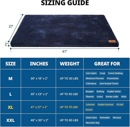 Memory Foam Dog Crate Pad 42-inch Dog