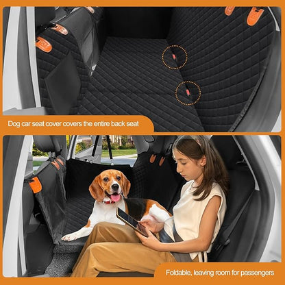 Back Seat Extender for Dogs with Removable Load Bearing Plates Supports 350 lbs