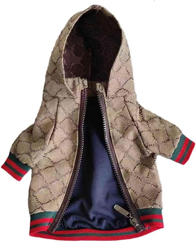 Dog Hoodie Luxury Dog Clothes Winter Dog Jacket