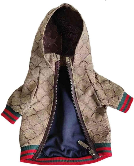 Dog Hoodie Luxury Dog Clothes Winter Dog Jacket