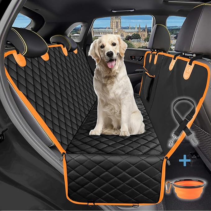 Dog Car Seat Cover for Back Seat Flaps,100% Waterproof