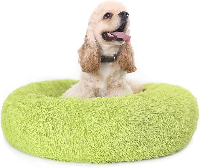 Calming Bed for Dogs 30 Inches Dark Gray
