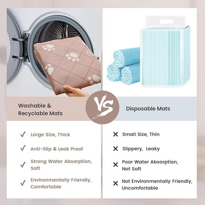 MRSCOZ Non Slip Washable Pee Pads for Dogs 2 Pack 40"x28",Ultra-Absorbent and