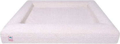 Replacement Cover Only (Beds Sold Separately) - Creamy White Boucle - Machine Washable - Anti-Slip - YKK Zippered (Large)