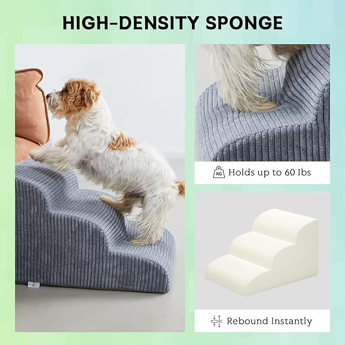 Dog Stairs & Steps for High Beds 3 Steps (H:16")