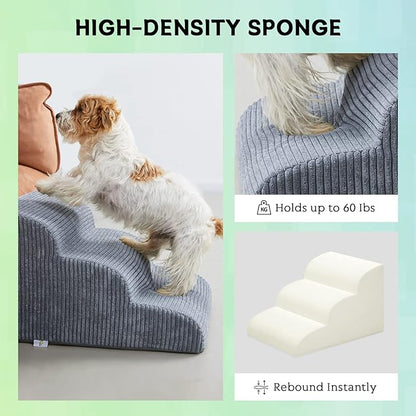 Dog Stairs & Steps for High Beds 3 Steps (H:16")