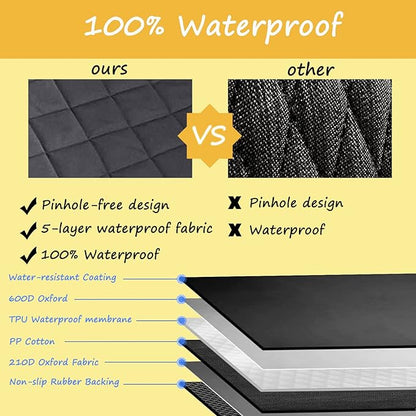 MEKBOK Dog Seat Cover Car Seat Cover 100% Waterproof 600D Heavy