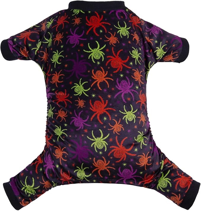 CuteBone Dog Halloween Pajamas Spider Clothes Soft Puppy Pjs for Small Dogs P250M